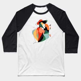 Artsy Minimalistic Style Painter Baseball T-Shirt